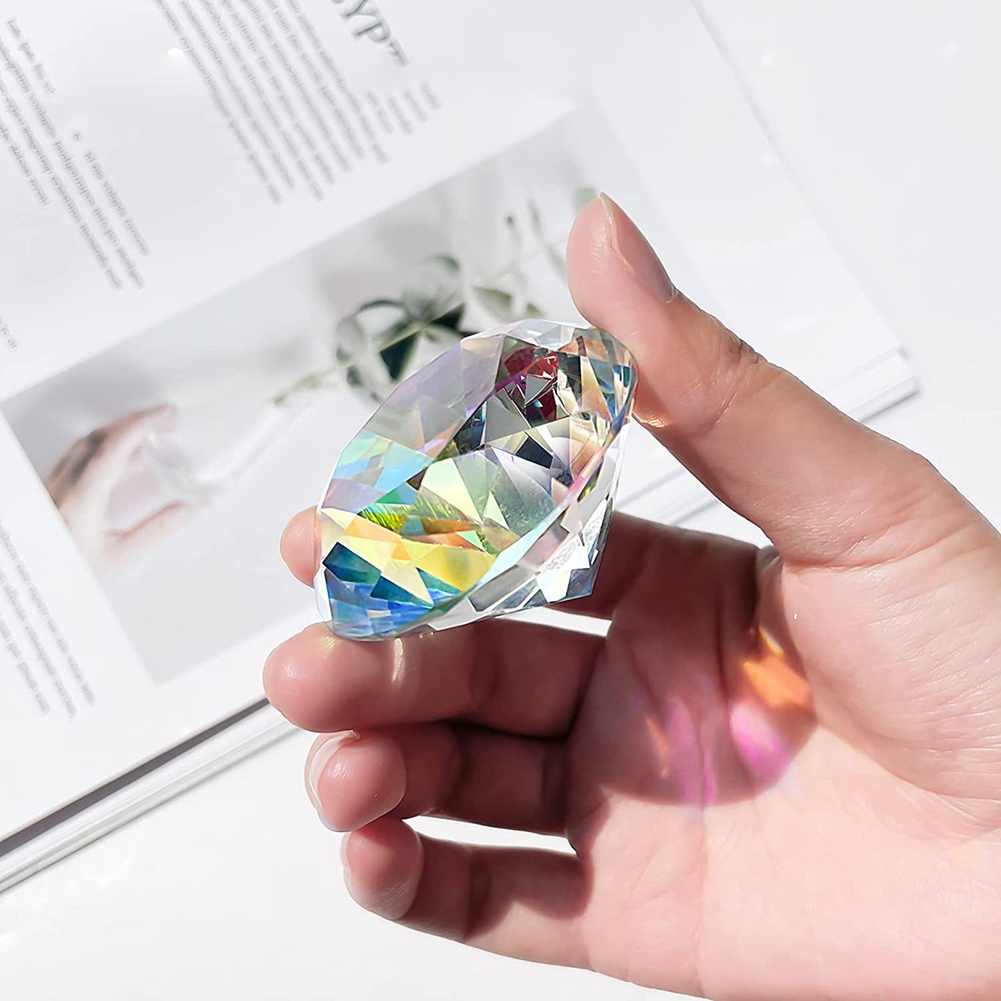 Paper Weight Crystal - AB46-2PCS 50 مم/ 2 بوصة كريستال