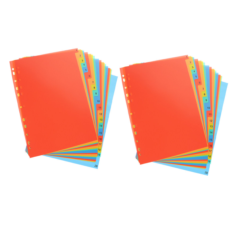 Tab Divider A4 - مجموعتان من منظمات الملفات، مجلدات للمكتب،