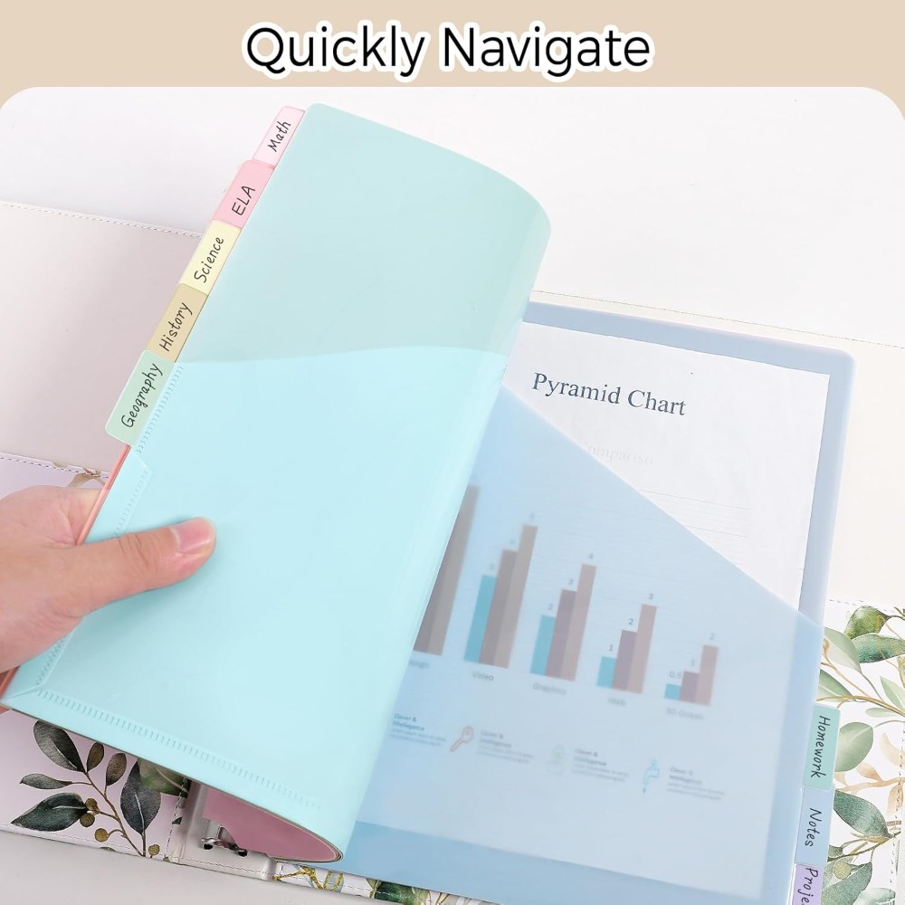 8 قطع فواصل ملفات بلاستيكية بح - مراجعة Tab Divider A4 وسعره