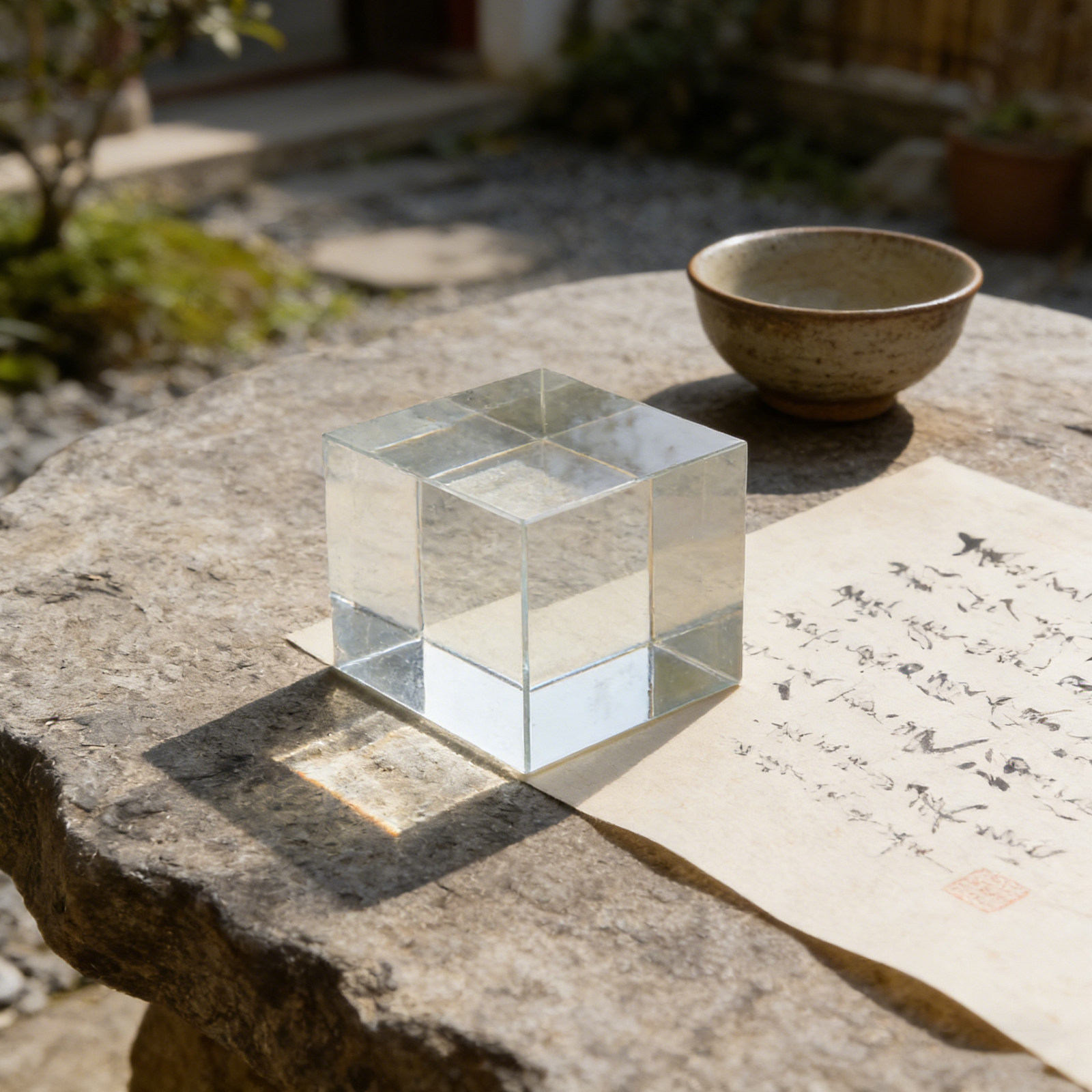 مكعب زجاجي مصقول شفاف وثقيل من - مراجعة Paper Weight Crystal وسعره