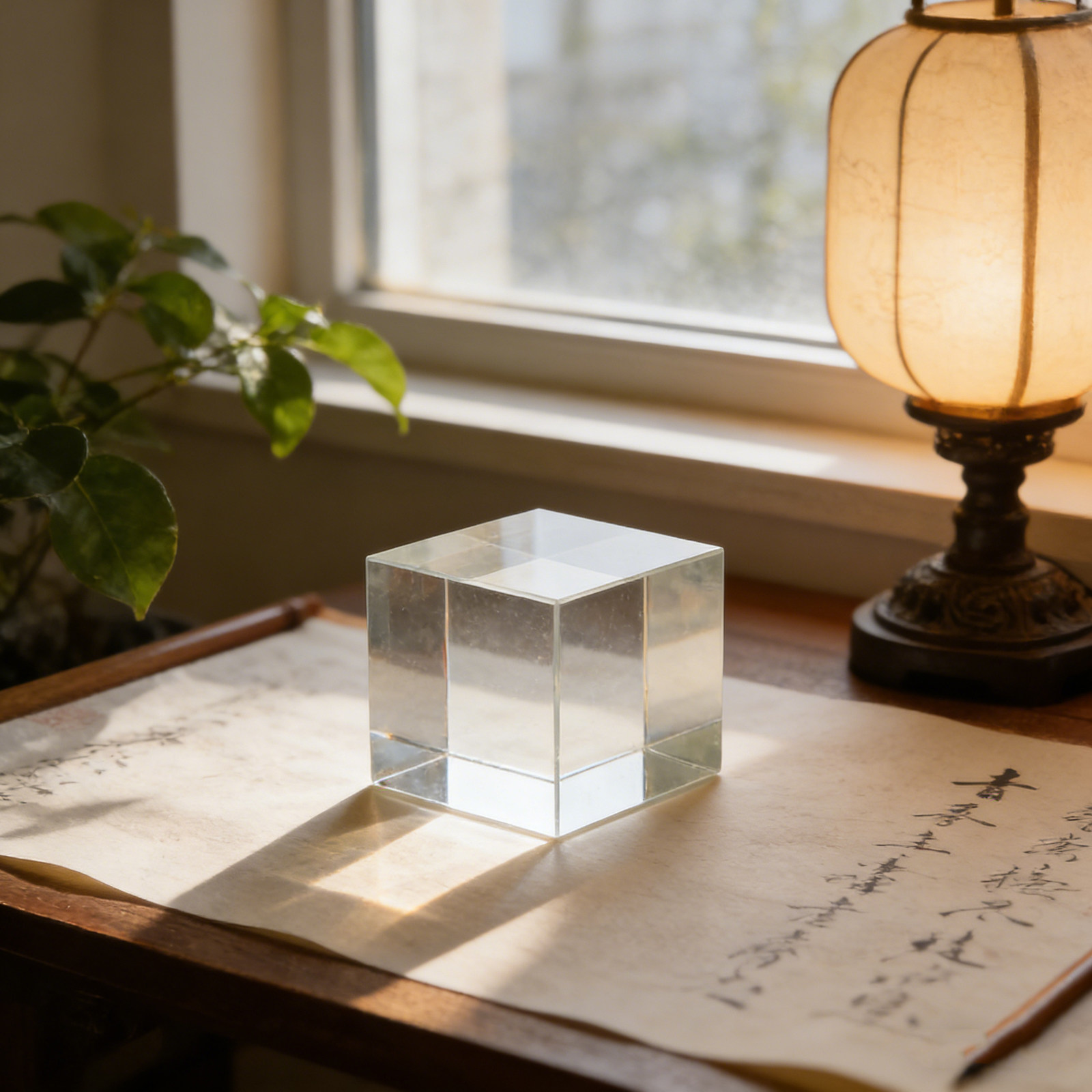 مكبس ورق كريستالي شفاف مربع ال - مراجعة Paper Weight Crystal وسعره