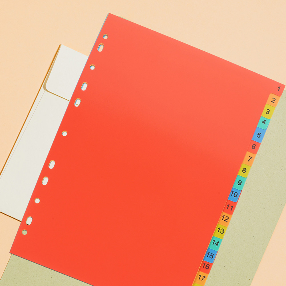 مجموعتان من فواصل الفهرسة البل - مراجعة Tab Divider A4 وسعره