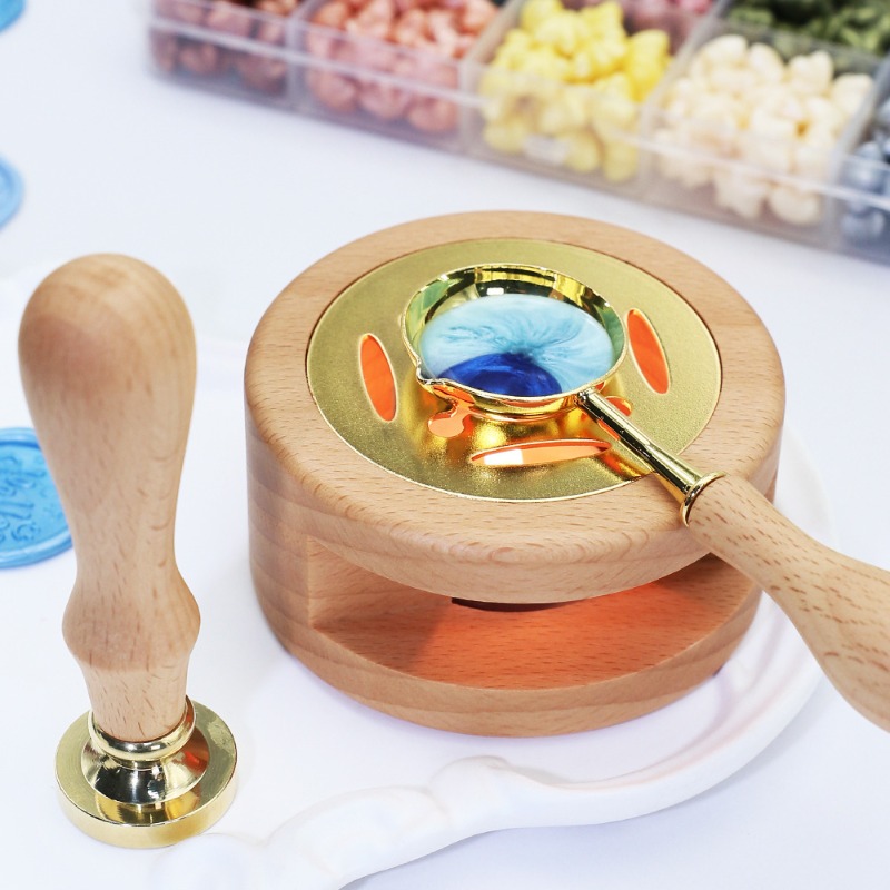 طقم فرن صهر الشمع، موقد خشبي م - مراجعة Wax Seal Stamp Set وسعره
