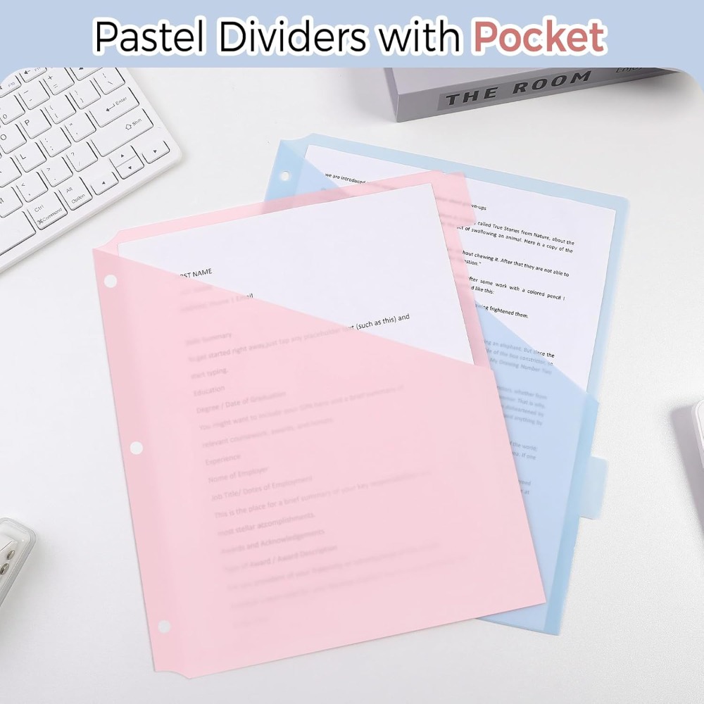 8 قطع من فواصل الملفات الباستي - مراجعة Tab Divider A4 وسعره